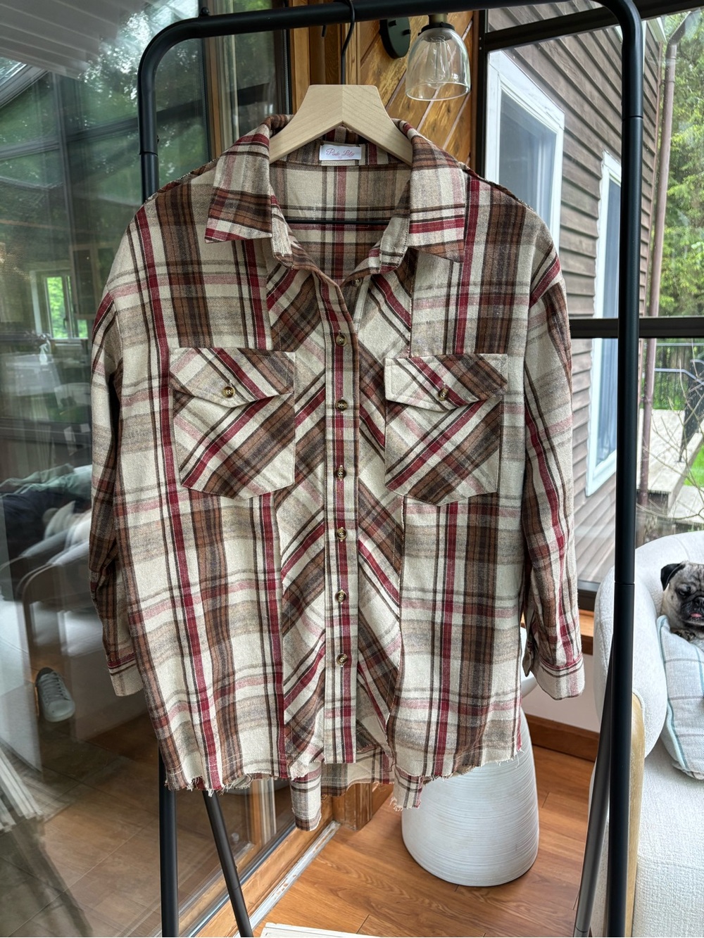 Pink Lily western flannel